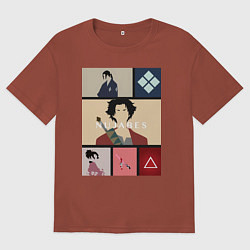 Футболка оверсайз мужская Самурай Чамплу Мугэн, цвет: кирпичный