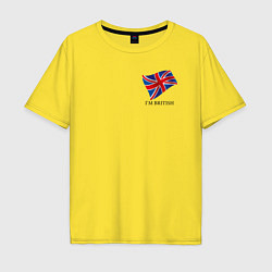 Футболка оверсайз мужская Im British - motto, цвет: желтый
