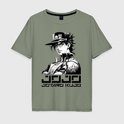 Мужская футболка оверсайз Jotaro Kujo - jojo ai art