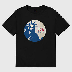 Футболка оверсайз мужская Liberty USA, цвет: черный