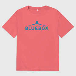 Футболка оверсайз мужская Доктор Кто Bluebox, цвет: коралловый