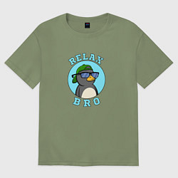 Футболка оверсайз мужская Penguin, цвет: авокадо