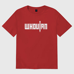 Футболка оверсайз мужская Whovian, цвет: красный