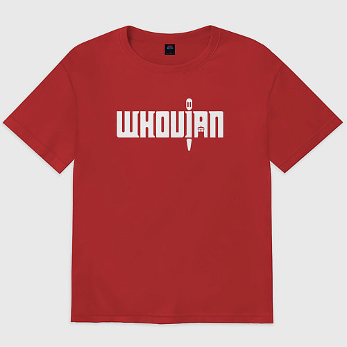 Мужская футболка оверсайз Whovian / Красный – фото 1