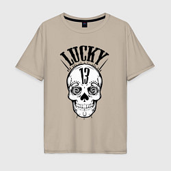 Мужская футболка оверсайз Lucky skull