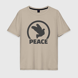 Мужская футболка оверсайз Peace bird