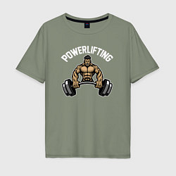 Мужская футболка оверсайз Powerlifting gym