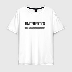 Футболка оверсайз мужская Limited edition, цвет: белый