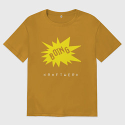 Футболка оверсайз мужская Kraftwerk - Boing, цвет: горчичный