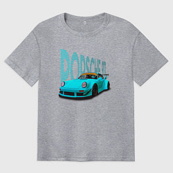 Футболка оверсайз мужская Винтажный немецкий автомобиль Порше 911, цвет: меланж