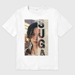 Футболка оверсайз мужская Agust D, цвет: белый