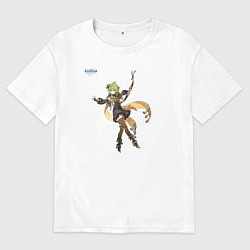 Футболка оверсайз мужская Коллеи из Геншин Импакт, цвет: белый