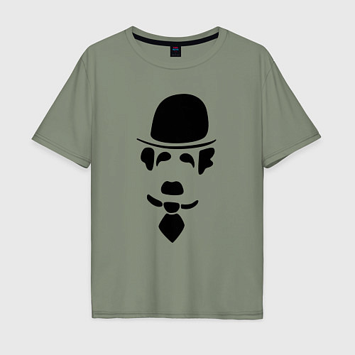 Мужская футболка оверсайз Чаплин лого / Авокадо – фото 1
