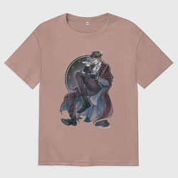 Футболка оверсайз мужская Повесть о конце света Джек потрошитель, цвет: пыльно-розовый