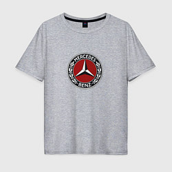 Футболка оверсайз мужская Mercedes benz sport logo, цвет: меланж