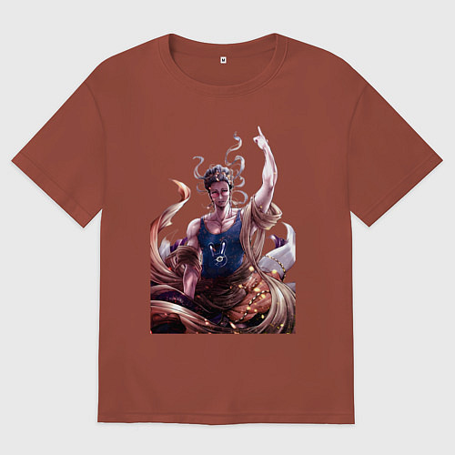 Мужская футболка оверсайз Повесть о конце света Будда / Кирпичный – фото 1