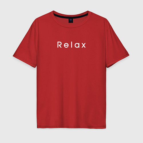 Мужская футболка оверсайз Relax life / Красный – фото 1