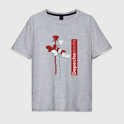 Футболка оверсайз мужская Depeche Mode - Roses violator, цвет: меланж