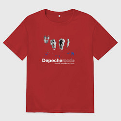 Футболка оверсайз мужская Depeche Mode - Silence mode, цвет: красный