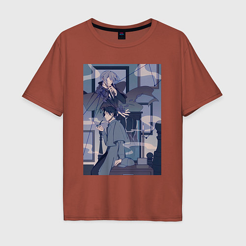 Мужская футболка оверсайз Патриотизм Джеймс Мориарти / Кирпичный – фото 1