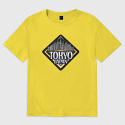 Футболка оверсайз мужская Япония Токио, цвет: желтый