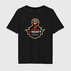 Футболка оверсайз мужская MMA fight night, цвет: черный
