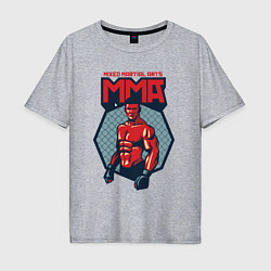 Футболка оверсайз мужская MMA warrior, цвет: меланж