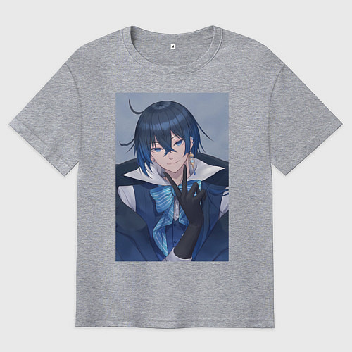 Мужская футболка оверсайз Ванитас в костюме / Меланж – фото 1