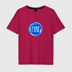 Мужская футболка оверсайз FIAT logo blue