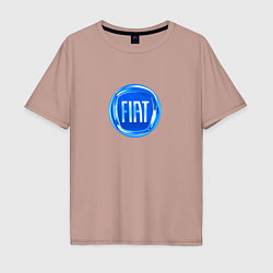 Мужская футболка оверсайз FIAT logo blue