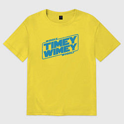 Футболка оверсайз мужская Timey wimey wibbly wobbly, цвет: желтый