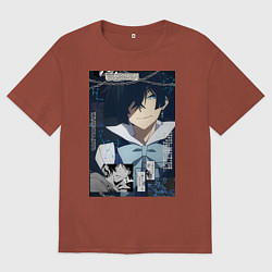 Футболка оверсайз мужская Мемуары Ванитаса Ванитас вампир, цвет: кирпичный