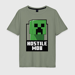 Мужская футболка оверсайз Minecraft hostile mob