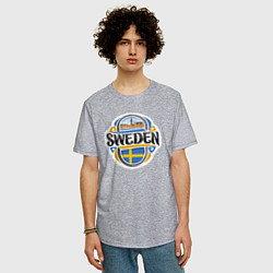 Футболка оверсайз мужская Sweden, цвет: меланж — фото 2