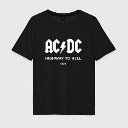 Мужская футболка оверсайз AC DC - Highway to hell 1979