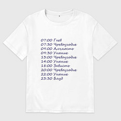 Футболка оверсайз мужская Расписание грехов, цвет: белый