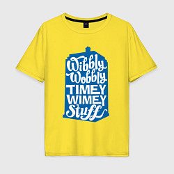 Футболка оверсайз мужская Timey stuff, цвет: желтый