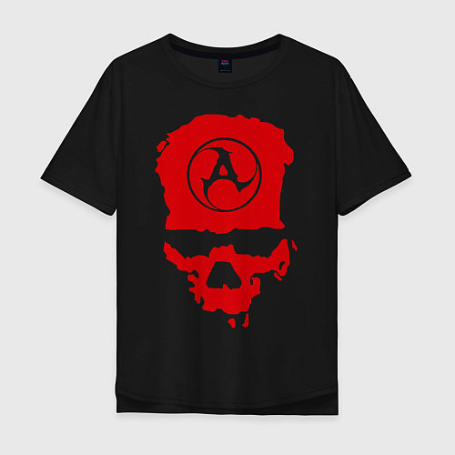 Мужская футболка оверсайз Amatory Skull / Черный – фото 1
