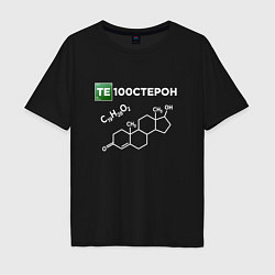 Футболка оверсайз мужская Те100стерон, цвет: черный