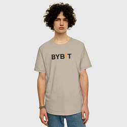 Футболка оверсайз мужская Bybit, цвет: миндальный — фото 2