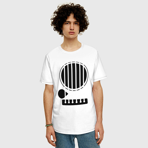Мужская футболка оверсайз Моя гитара / Белый – фото 3