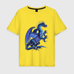Футболка оверсайз мужская Azure dragon, цвет: желтый