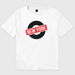Футболка оверсайз мужская USA NY, цвет: белый