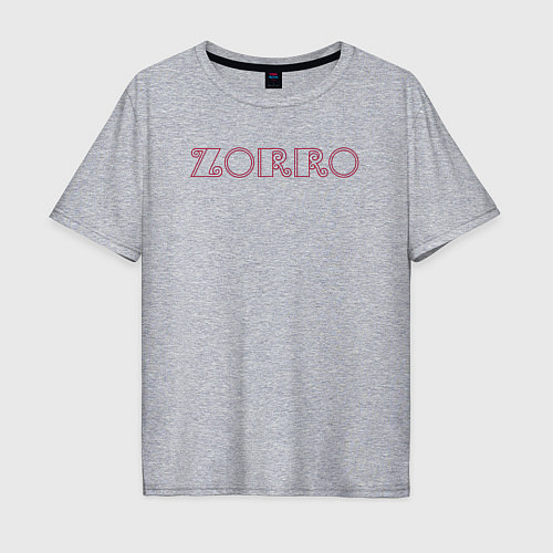 Мужская футболка оверсайз Zorro / Меланж – фото 1