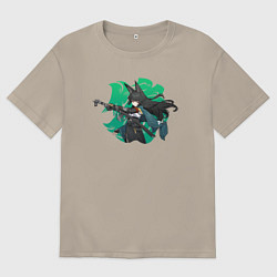 Футболка оверсайз мужская Zenless Zone Zero Hoshimi Miyabi, цвет: миндальный