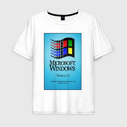 Мужская футболка оверсайз Windows 3