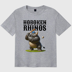 Футболка оверсайз мужская Rhino - cool batter, цвет: меланж