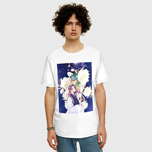 Мужская футболка оверсайз Монолог фармацевта Жэньши Расчётливый интриган / Белый – фото 3