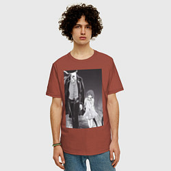 Футболка оверсайз мужская Невеста чародея Тисэ Хатори манга, цвет: кирпичный — фото 2