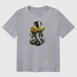 Футболка оверсайз мужская Yamaha R6 Snake, цвет: меланж